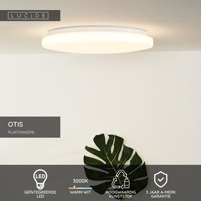 Lucide OTIS - Plafonnière - Ø 39 cm - LED - 1x32W 3000K - Opaal